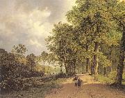Barend Cornelis Koekkoek View of a Park oil painting reproduction